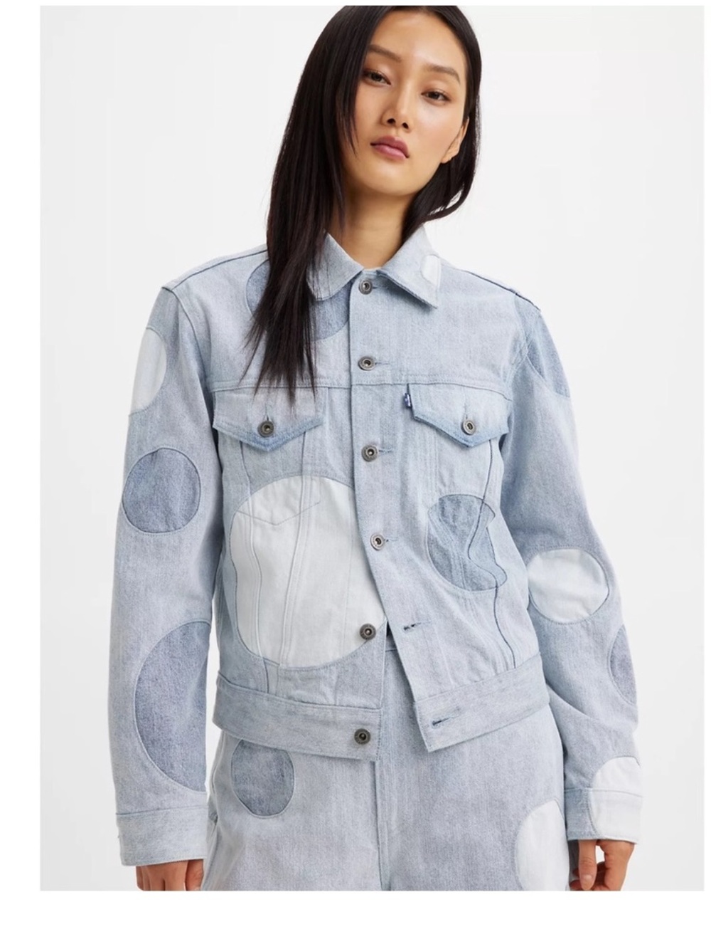 Levi’s Made And Crafted Japanese Denim Trucker Jacket Sunspot Women’s S Ags